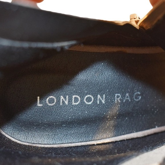 NWOT London Rag  Peep Toe Buckle Heeled Taupe Bootie Size 7 - Picture 8 of 11